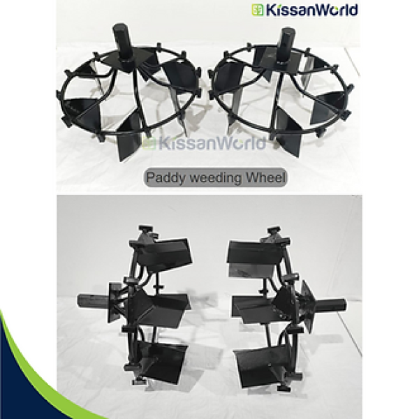 Big Cage Paddy Weeding Wheels for Diesel Power Tiller – 2 Pcs