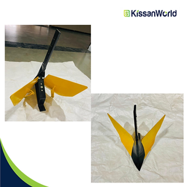 Double Side Plough for 7 HP & 9 HP Power Weeder / Tiller – Heavy Duty Soil Turning Attachment