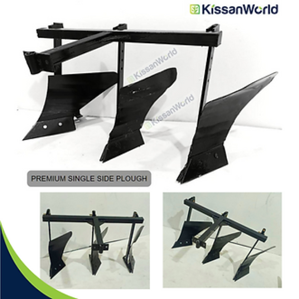 3-Row Plough for 7 HP & 9 HP Power Weeder / Tiller – Heavy-Duty Agriculture Attachment