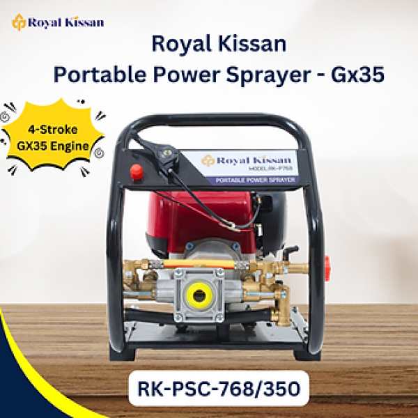 Royal Kissan 4-Stroke Portable Power Sprayer – GX35 Engine with 20 L Tank
