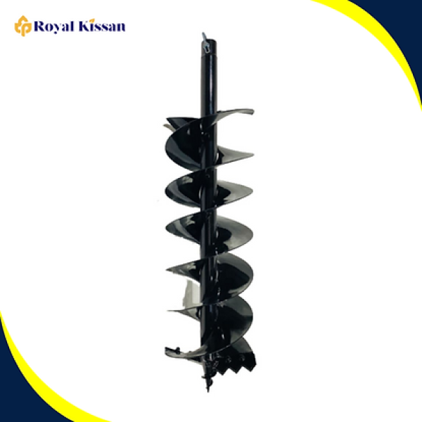 Royal Kissan Double Spiral Earth Auger Drill Bit – 8″ Diameter × 2.6 ft Depth