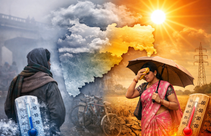 महाराष्ट्र में मौसम का दोहरा मिज़ाज: सुबह ठंड, दोपहर में तेज़ गर्मी