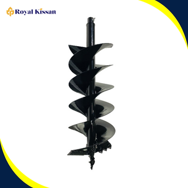 Royal Kissan Double Spiral Earth Auger Drill Bit – 10″ Diameter × 2.6 ft Depth