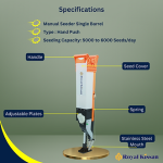 Royal Kissan Adjustable Handpush Manual Seeder – Precision Seed Planter